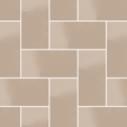 Плитка Micro Microtiles Herringbone Glaze Terracotta 40.2x40.2 см, поверхность глянец, рельефная