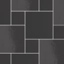 Плитка Micro Microtiles Oddfellow X4 Mix Glaze Black 25.1x40.2 см, поверхность микс, рельефная
