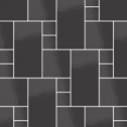 Плитка Micro Microtiles Offset Glaze Black 35.1x30.1 см, поверхность глянец, рельефная