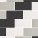 Плитка Micro Microtiles Subway Mix White-Dust-Black 30.1x30.1 см, поверхность матовая, рельефная