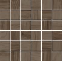 Плитка Monocibec Charm Brown Mosaico 4.7x4.7 Su Rete 30x30 см, поверхность матовая, рельефная