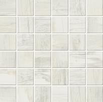 Плитка Monocibec Charm White Mosaico 4.7x4.7 Su Rete 30x30 см, поверхность матовая, рельефная