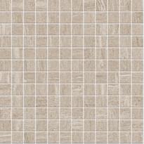 Плитка Monocibec Crest Sand Mosaico Mosaico 2.5x2.5 Su Rete 30x30 см, поверхность матовая