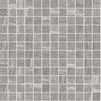 Плитка Monocibec Crest Silver Mosaico 2.5x2.5 Su Rete 30x30 см, поверхность матовая