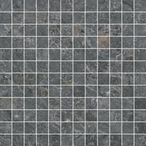 Плитка Monocibec Dolomite Dark Mosaico 2.5x2.5 Su Rete 30x30 см, поверхность матовая, рельефная