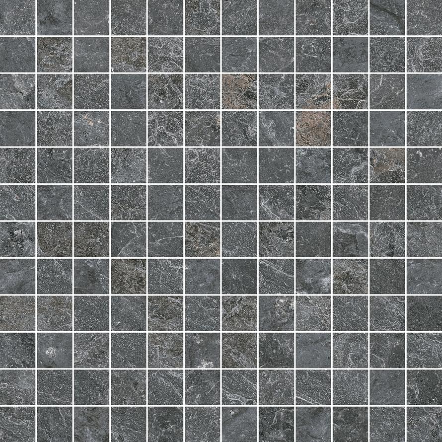 Monocibec Dolomite Dark Mosaico 2.5x2.5 Su Rete 30x30