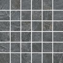 Плитка Monocibec Dolomite Dark Mosaico 4.7x4.7 Su Rete 30x30 см, поверхность матовая, рельефная