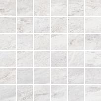 Плитка Monocibec Dolomite White Mosaico 4.7x4.7 Su Rete 30x30 см, поверхность матовая, рельефная