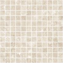 Плитка Monocibec Tradition Travertin Beige Mosaico Su Foglio 2.5x2.5 Naturale Rettificato 30x30 см, поверхность матовая, рельефная