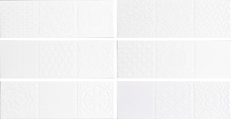 Monopole Esencia Relieve Blanco Brillo 10x30