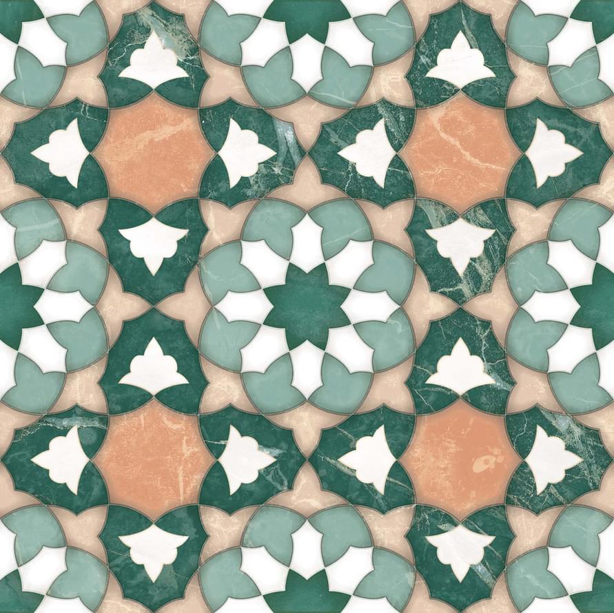 Плитка Monopole Marrakech Zellige Kasbah 22.3x22.3 см, поверхность матовая