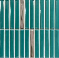 Плитка Monopole Melody Decor Turquoise Silver 20x20 см, поверхность глянец