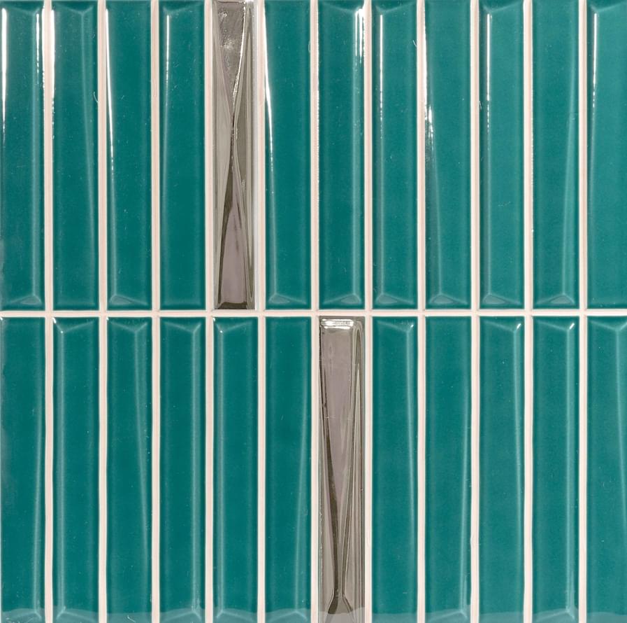 Monopole Melody Decor Turquoise Silver 20x20