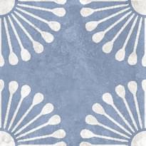 Плитка Motto Palmas Blue Decor 1 20x20 см, поверхность матовая