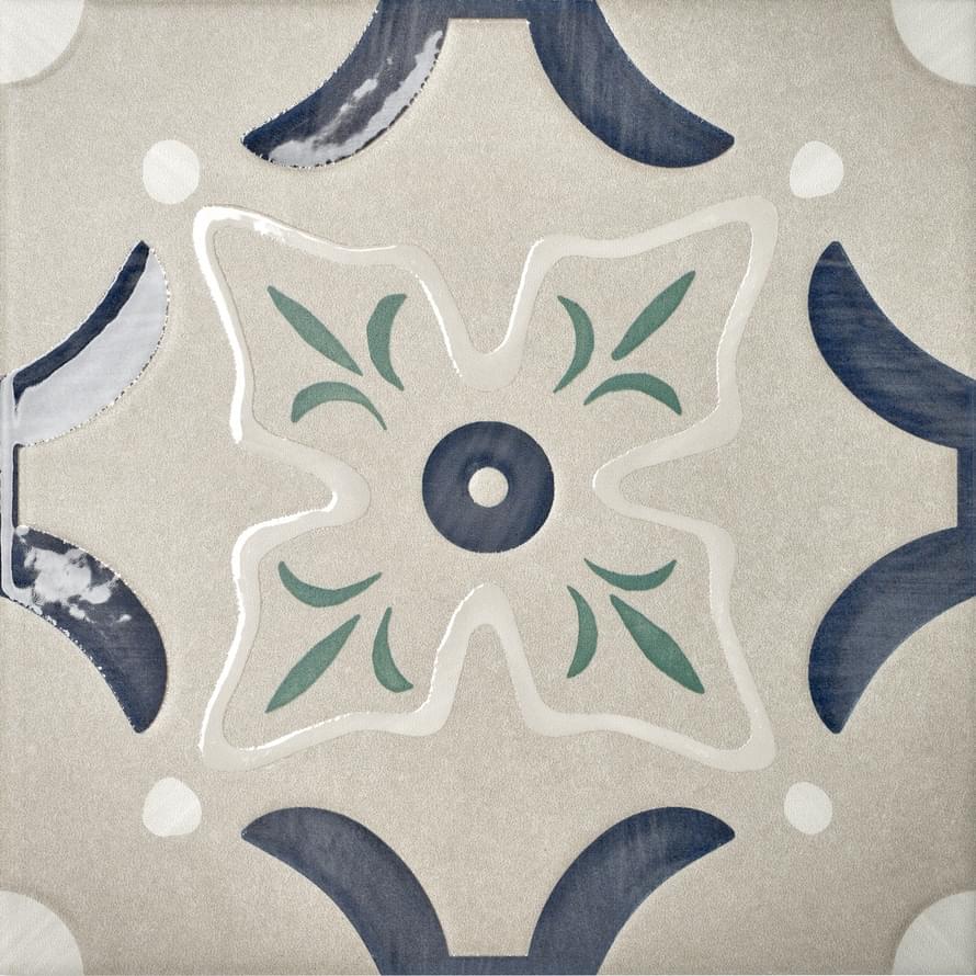 Плитка Motto Velvet Gris Decor 3 20x20 см, поверхность микс