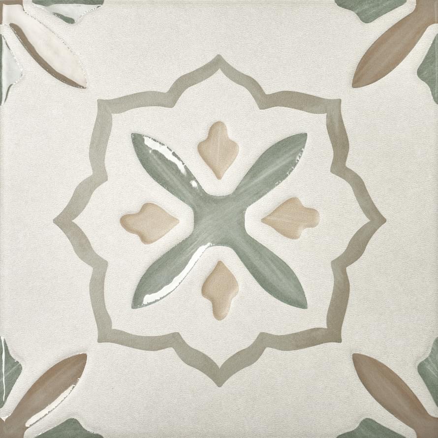 Плитка Motto Velvet Taupe Decor 1 20x20 см, поверхность микс