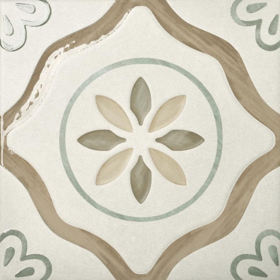 Плитка Motto Velvet Taupe Decor 2 20x20 см, поверхность микс