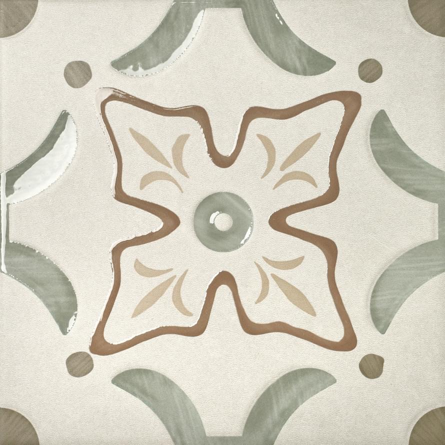 Плитка Motto Velvet Taupe Decor 3 20x20 см, поверхность микс