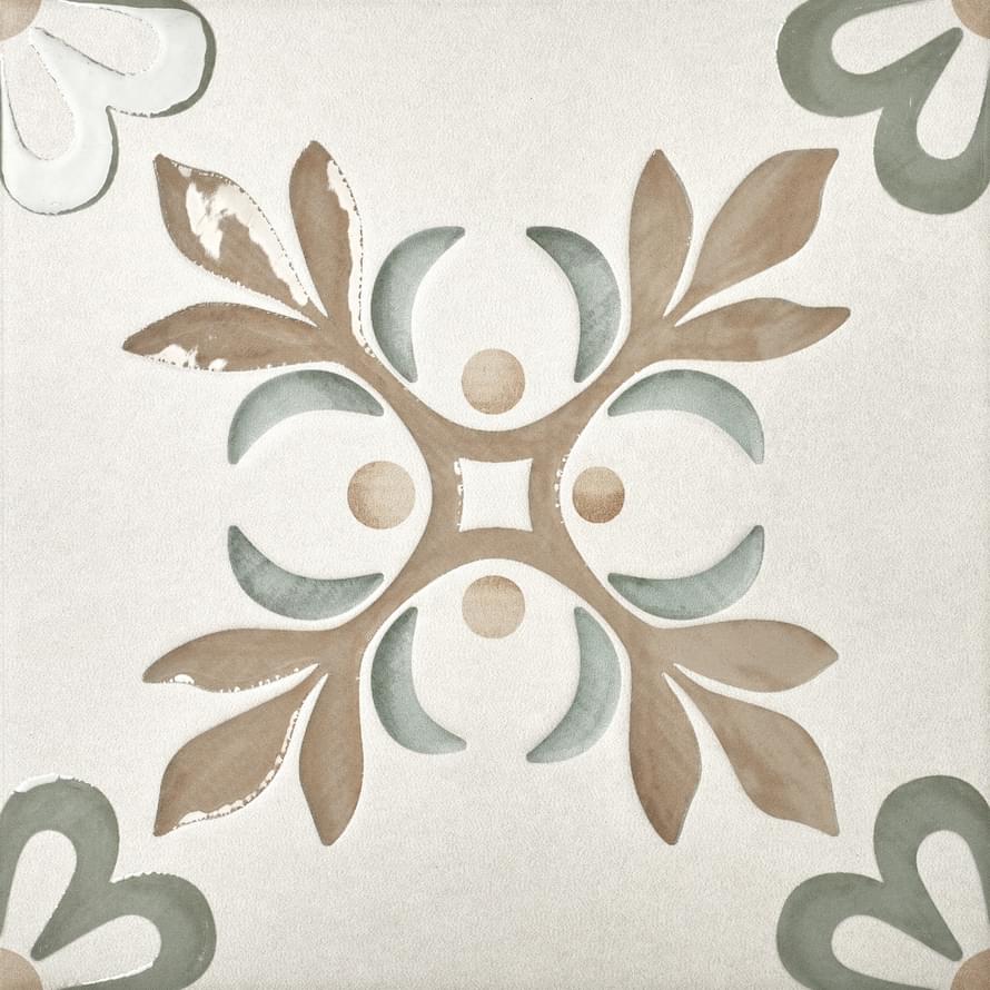 Плитка Motto Velvet Taupe Decor 4 20x20 см, поверхность микс