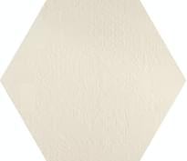 Плитка Mutina Dechirer Esagono Decor Bianco 60x60 см, поверхность матовая, рельефная