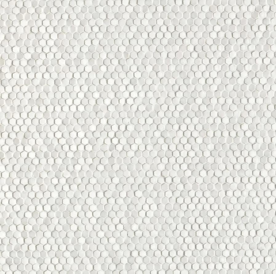 Mutina Phenomenon Mosaico Honeycomb B Bianco Glossy 30x30