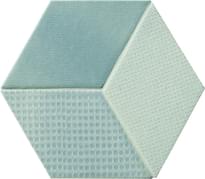 Плитка Mutina Tex Blue 11.5x20 см, поверхность матовая, рельефная