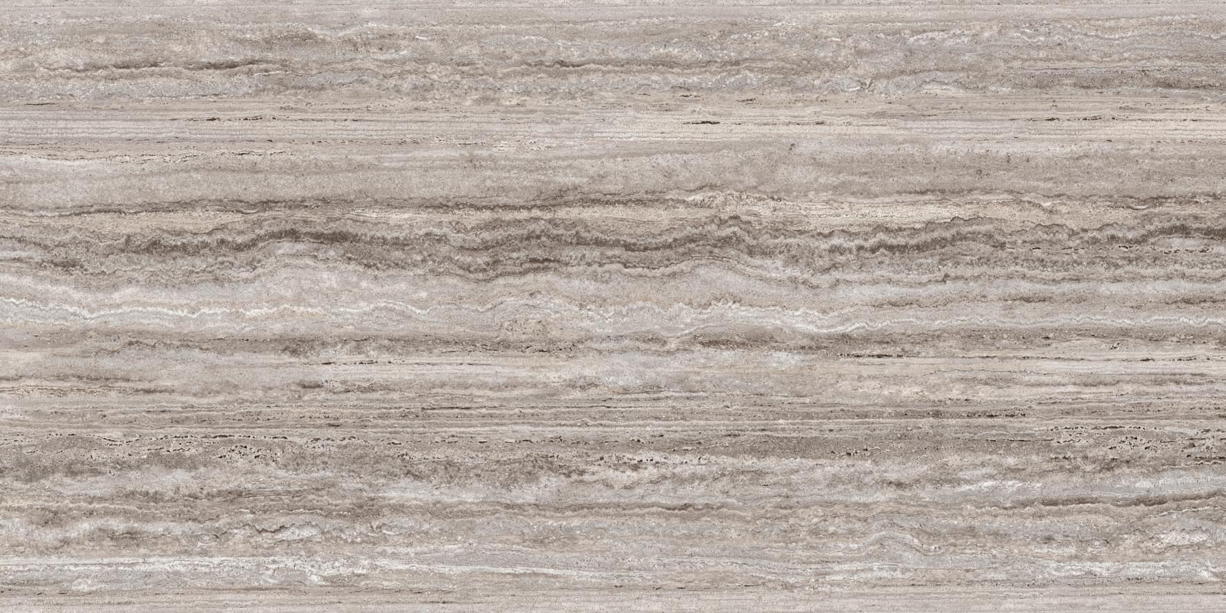 Плитка Nabel Кварцекерамика Travertine Silver Grey 160x320 см, поверхность матовая, рельефная