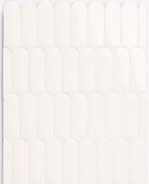 Плитка Natucer Fan White 7.2x19.5 см, поверхность глянец