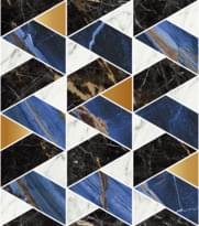 Плитка Naxos Rhapsody Mosaic Mood Blue 30x34 см, поверхность полированная