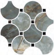 Плитка Naxos Serenade Mosaico Circle Green 29x29 см, поверхность полированная