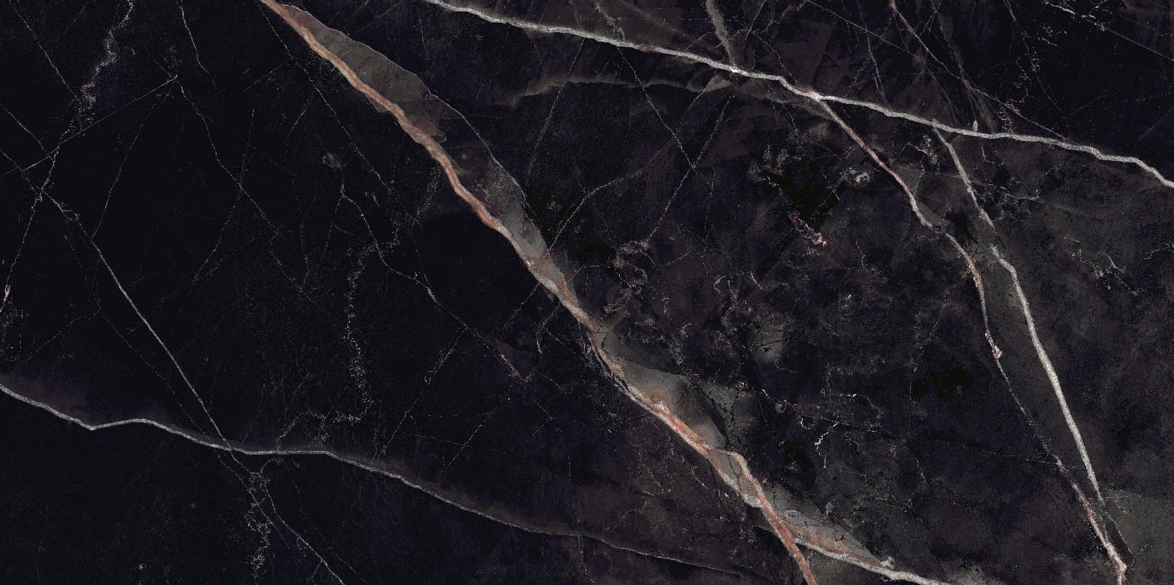 Плитка Nexion Marble Calacatta Nero Accademia Full Lappato 60x120 см, поверхность полированная