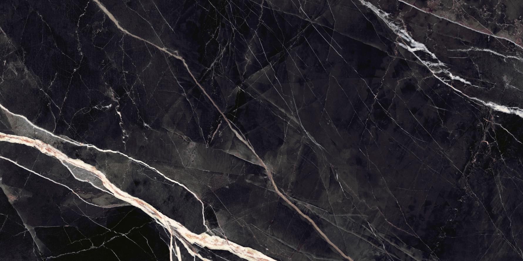 Плитка Nexion Marble Calacatta Nero Accademia Lappato Matt 80x160 см, поверхность полуматовая