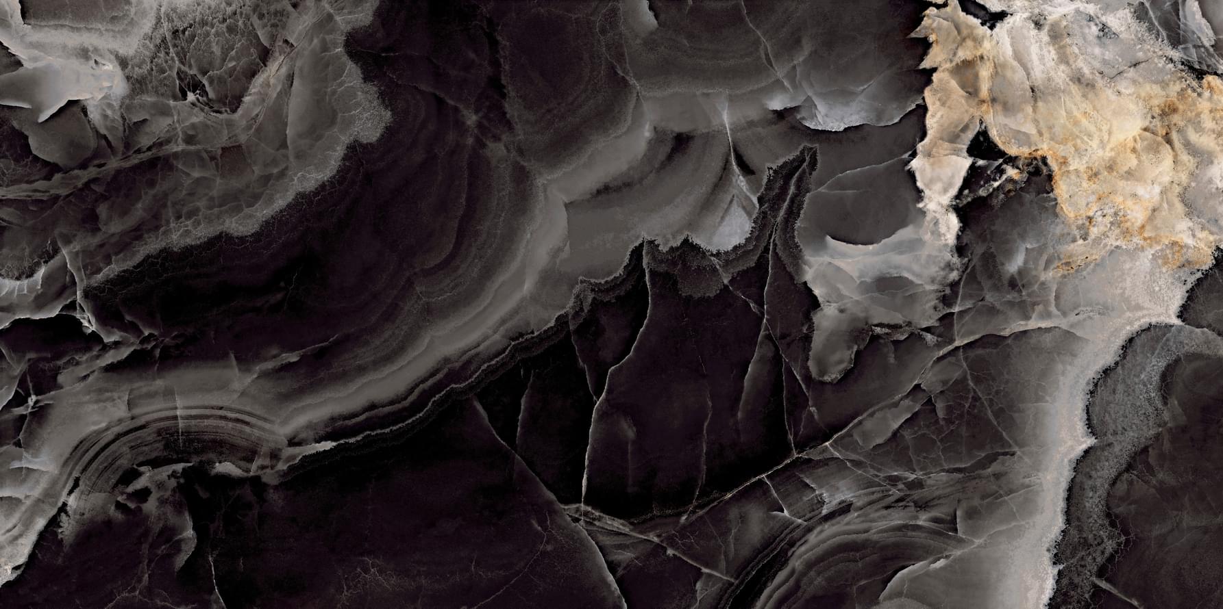 Плитка Nexion Signature Onice Nero Lappato Matt 80x160 см, поверхность полуматовая