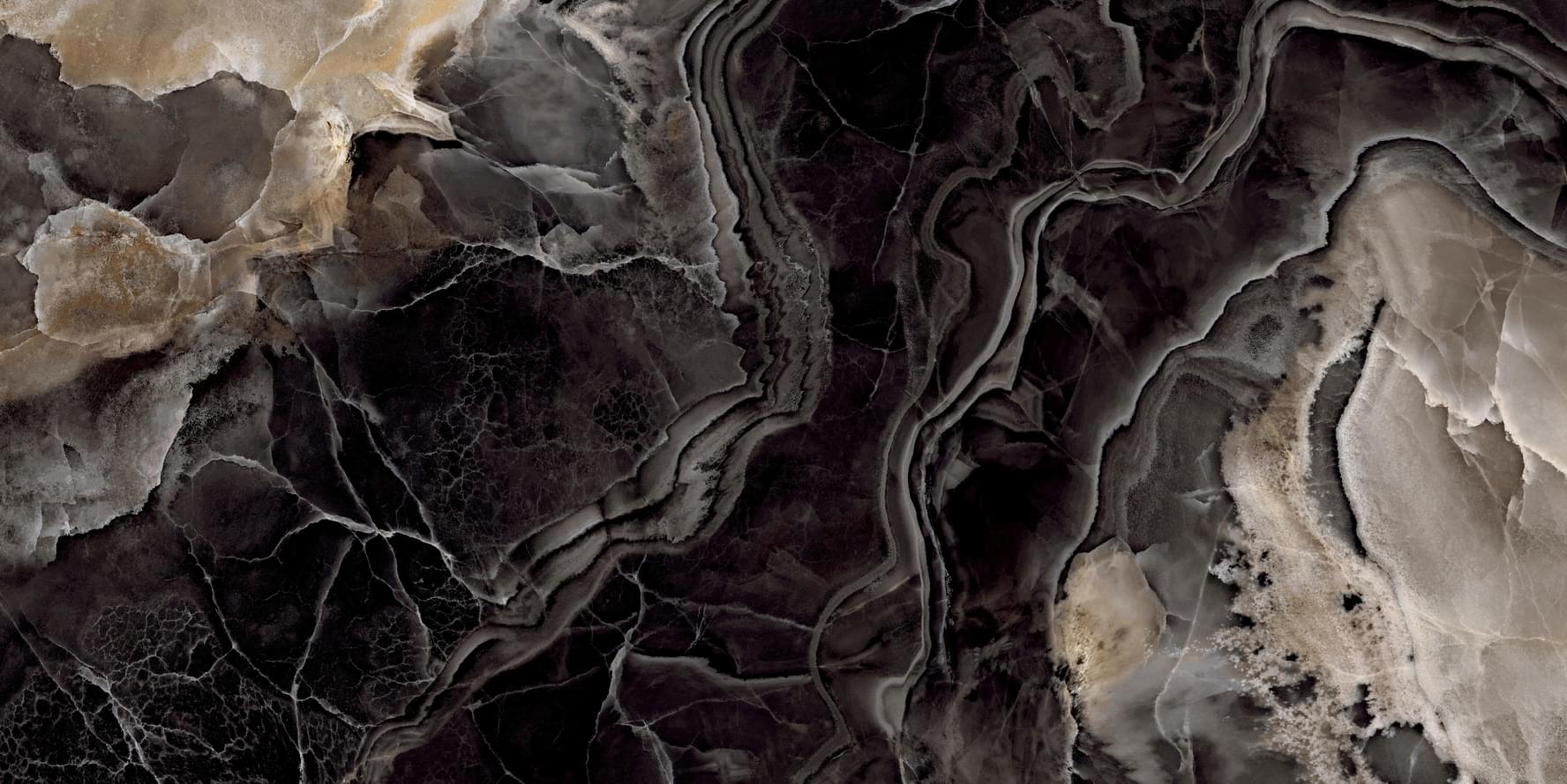 Плитка Nexion Signature Onice Nero Naturale 80x160 см, поверхность матовая