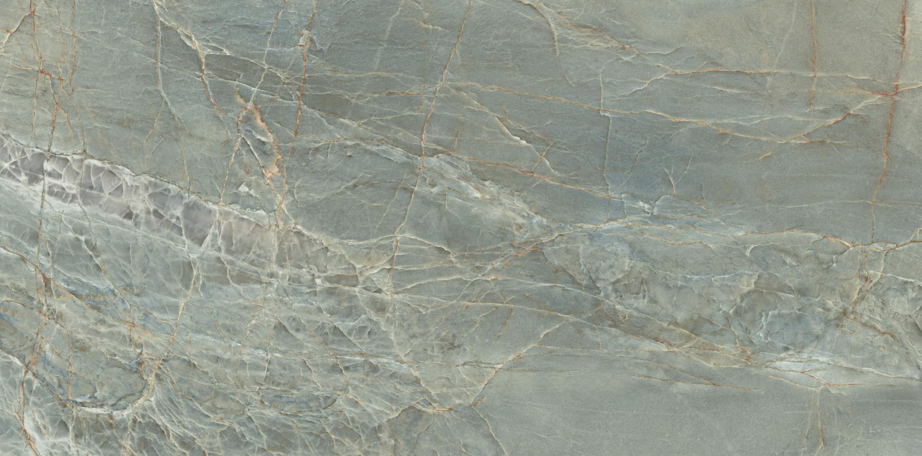 Плитка Nexion Signature Quarzo Verde Aqua Full lappato 120x240 см, поверхность полированная