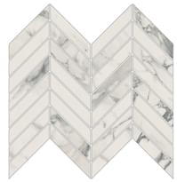 Плитка Novabell Imperial Michelangelo Chevron Bianco Arabescato Naturale 25x30 см, поверхность матовая