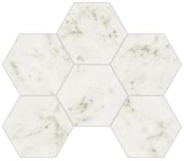 Плитка Novabell Imperial Michelangelo Esagona Bianco Carrara Naturale 29.3x38 см, поверхность матовая