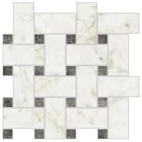 Плитка Novabell Imperial Michelangelo Intreccio Levigato Bianco Carrara 30x30 см, поверхность полированная