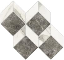 Плитка Novabell Imperial Michelangelo Mosaico 3D Levigato Bianco Apuano 28x27 см, поверхность полированная