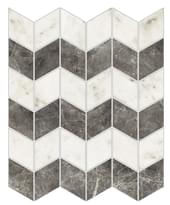 Плитка Novabell Imperial Michelangelo Zig-Zag Levigato Bianco Carrara 30x35 см, поверхность полированная