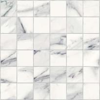 Плитка Novabell Imperial Mosaico 5x5 Calacatta Bianco Silk 30x30 см, поверхность полуматовая