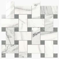 Плитка Novabell Imperial Mosaico Intreccio Calacatta Bianco Lappato 30x30 см, поверхность полированная