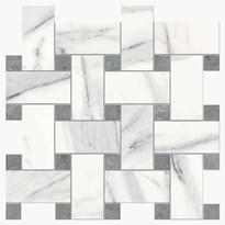 Плитка Novabell Imperial Mosaico Intreccio Calacatta Bianco Silk 30x30 см, поверхность полуматовая