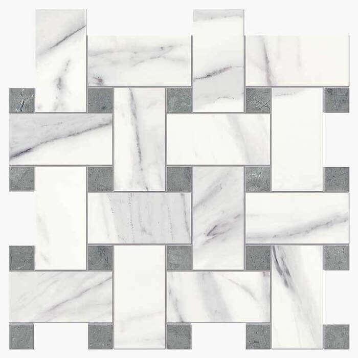 Novabell Imperial Mosaico Intreccio Calacatta Bianco Silk 30x30