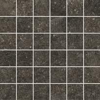 Плитка Novabell Kingstone Mosaico 5x5 Black 30x30 см, поверхность матовая, рельефная