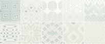 Плитка Novabell Milady Preinciso Patchwork White Mint 25x60 см, поверхность глянец