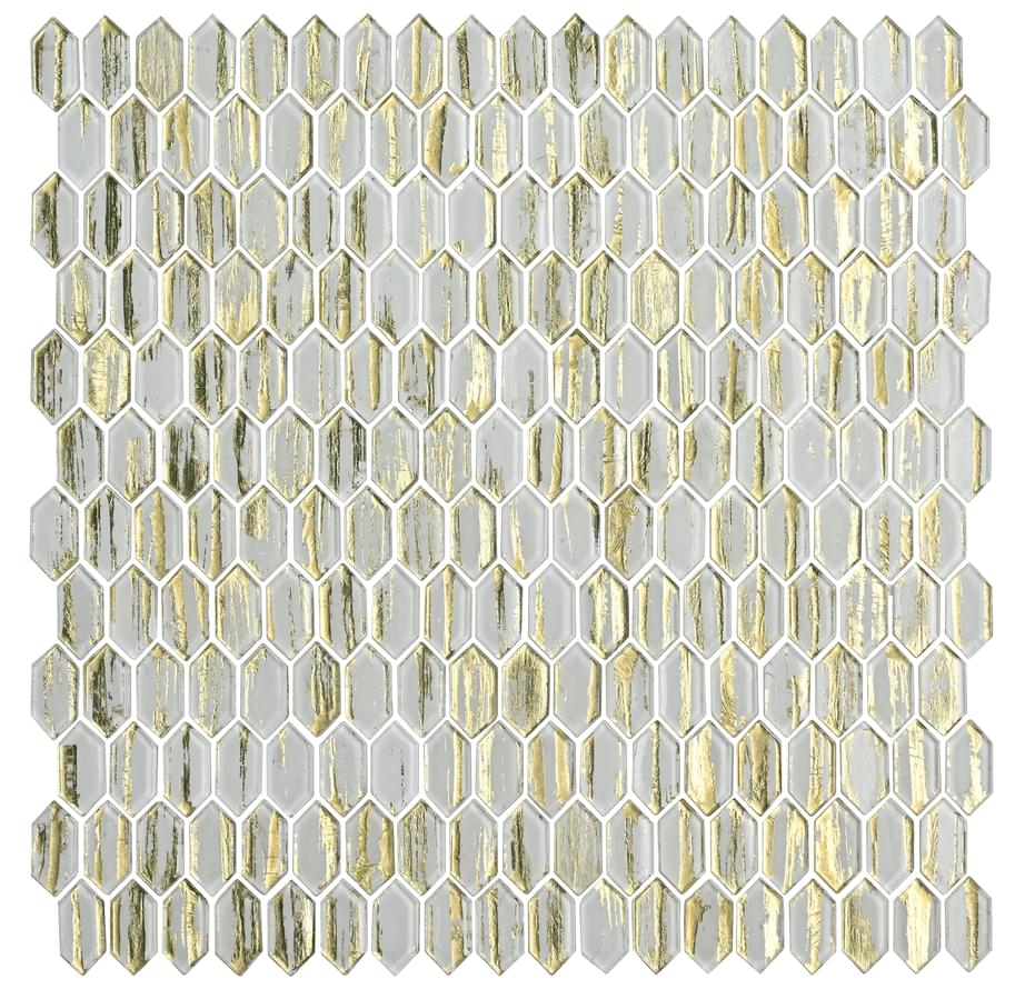 Плитка ORRO Glass Античное Золото Мурано 29.5x29.8 см, поверхность глянец