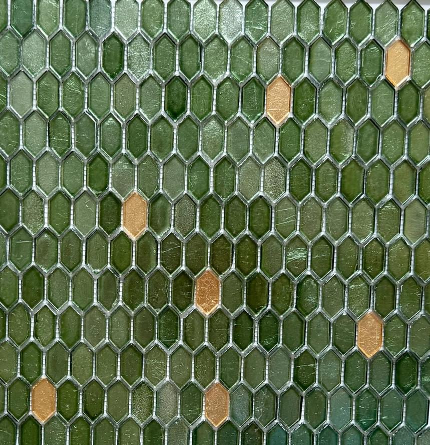Плитка ORRO Glass Изумруд Мурано 29.5x29.8 см, поверхность глянец