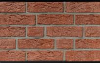 Плитка Olfry Brick Rubinrot Handform 5.2x24 см, поверхность матовая, рельефная