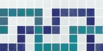 Плитка Onix Mosaico Borders Cenefa 12 Blue 15.6x31.1 см, поверхность глянец